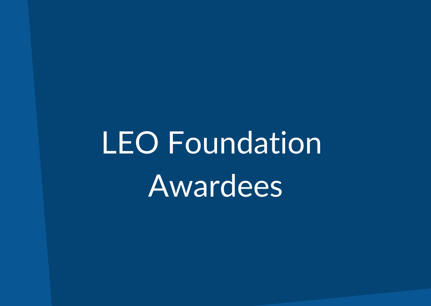 Leo foundation awardees