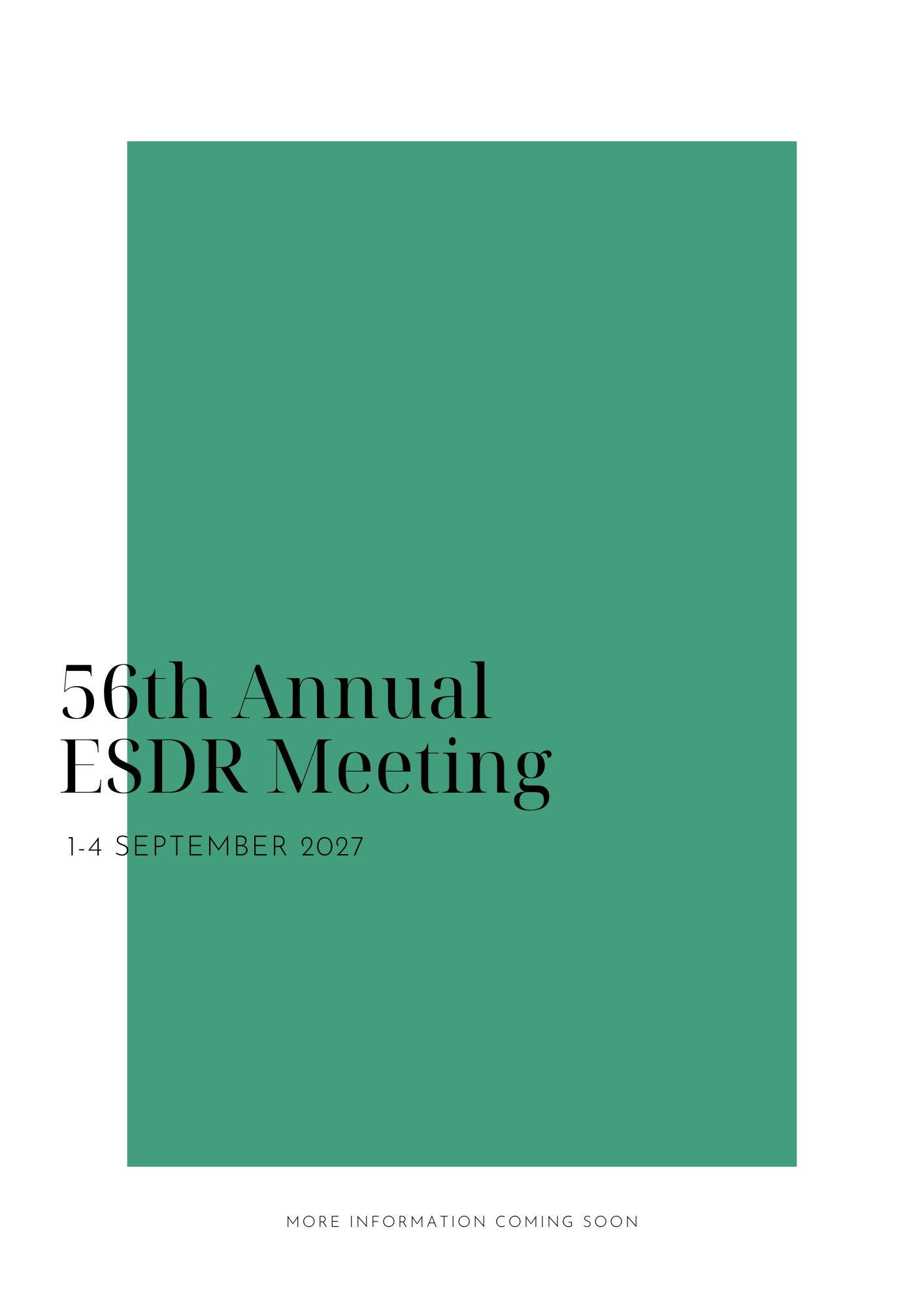 56th Annual ESDR Meeting